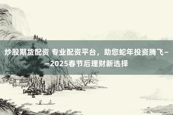 炒股期货配资 专业配资平台，助您蛇年投资腾飞——2025春节后理财新选择